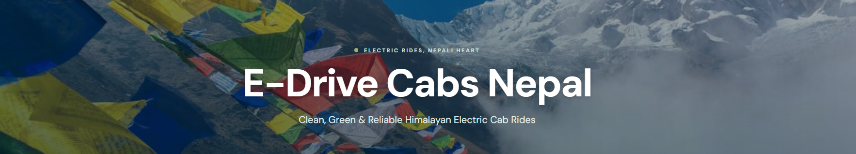 E-Drive Cabs Nepal banner with the full homepage heading